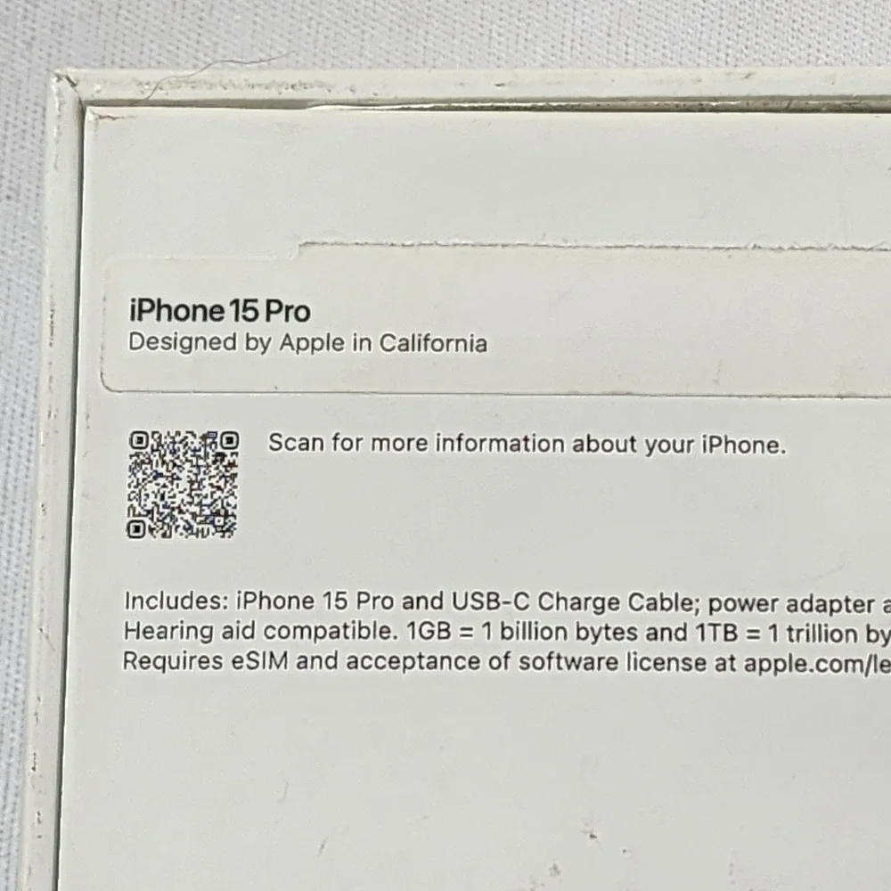 Apple iPhone 15 PRO Empty Box ONLY